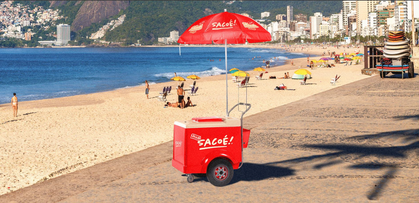 Carrinho na praia